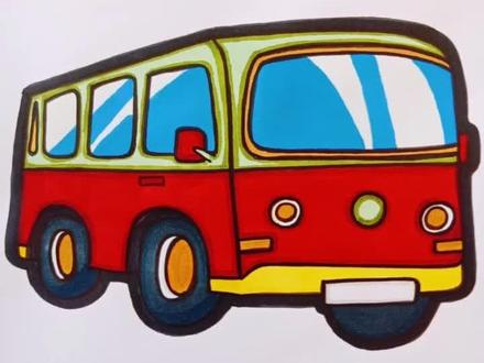 大客车儿童简笔画#大客车 #交通工具 #客车 #同城热门 #一起画画 #儿童简笔画#画画