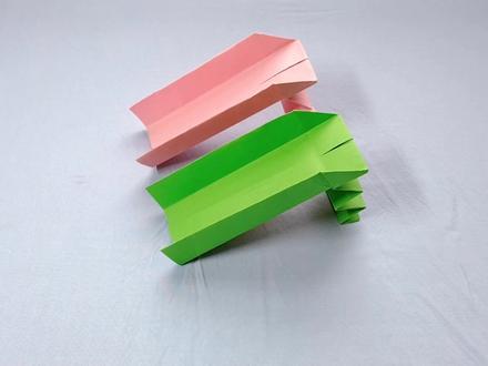 滑滑梯折纸,用纸折一个在家也能玩的滑滑梯#手工制作 #折纸教程 #手工diy #折纸玩具 #亲子互动 #亲子手工 #折纸控
