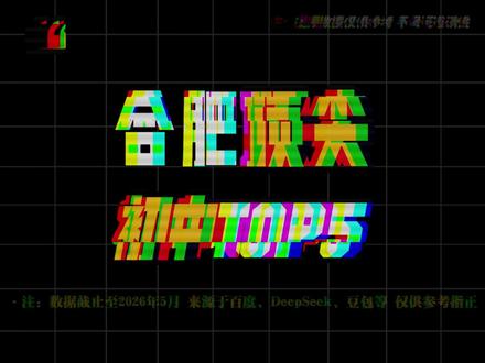 🔥合肥市顶尖初中TOP5 #合肥初中排名 #合肥初中排行 #合肥中考 #合肥家长必看
