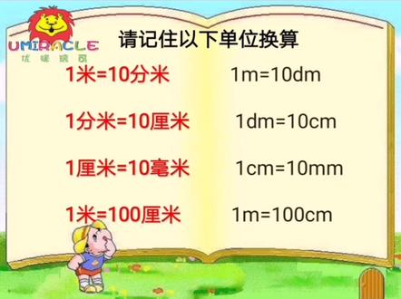 铭优幼小衔接 数学《测量单位的换算》
