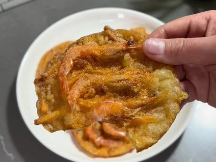 湛江特色小吃炸虾饼,做法简单又好吃,鲜香酥脆,真的太好吃了~#炸虾饼 #虾公籺 #虾公饼 #湛江美食 #在家做美食