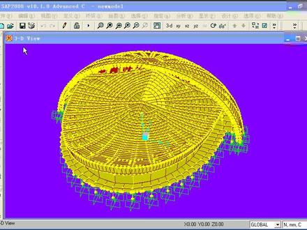 SAP2000入门基础视频教程-09模板应用及建模技巧举例-06模型组装 #sap2000