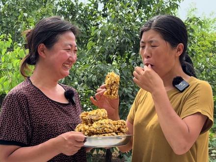 两个鸡蛋一碗面做出来的沙琪玛又酥又软,香甜可口