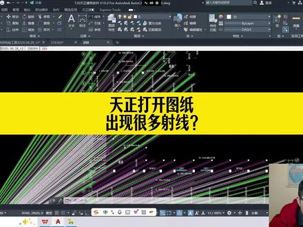 用天正10.0打开图纸,出现大量射线?1分钟教你搞定 #cad #天正10.0