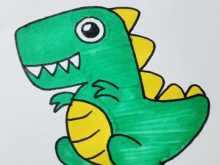 学画小恐龙#简笔画#简笔画教程 #绘画过程 #棘背恐龙简笔画 #头条胡同拍了拍你 @中央里文化旅游景区