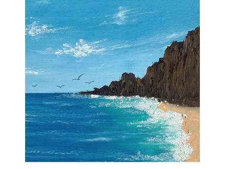 一起去看大海吧! #油画棒教程 #绘画教程 #绘画过程