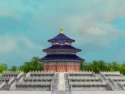 中国等级最高的圆形建筑,祈年殿!你知道在那吗?#建筑 #科普 #3D动画 #北京天坛,祈年殿