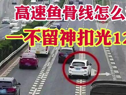教练教你高速鱼骨线怎么走!让你开车上路少扣分少罚款!很真有用
