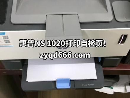 惠普NS1020长按下纸箭头可以打印自检页!