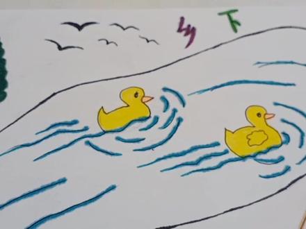 #想画就画 跟女儿一起预习四年级课文《乡下人家》,里面描绘了淳朴的乡下风景,本人特别喜欢,可惜很多地方不会画,就给省略了#画渣日常