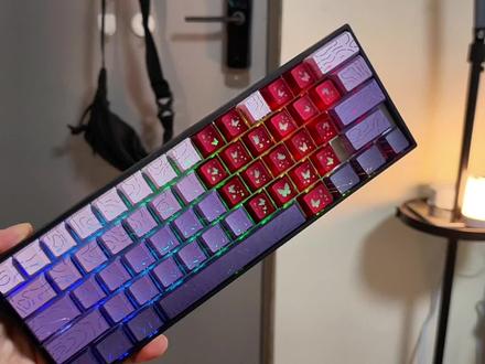 高颜值小尺寸磁轴键盘上手,狼蛛这个小键盘做的太好看了。#磁轴键盘 #三模键盘 #狼蛛mini60he #游戏键盘