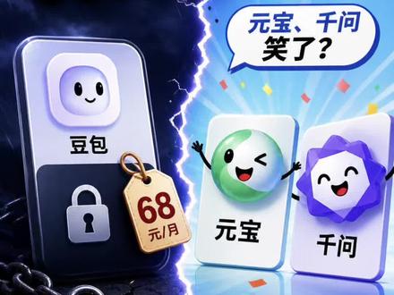 豆包要收费了,最开心的,可能是元宝和千问。因为它们终于等到了一个最好营销的口号:你收费,我免费。所以,你会为豆包付费吗?#豆包#元宝#千问