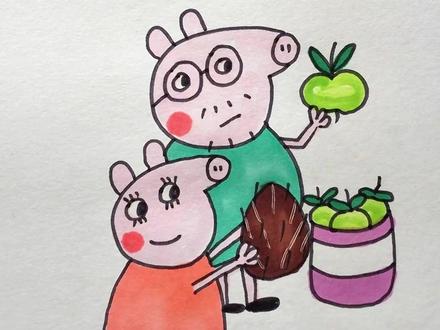 小猪佩奇简笔画 #简笔画 #启蒙早教 #儿童动画 #内容启发搜索 #画画