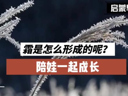 霜是怎么形成的呢,一起带宝宝了解下…#启蒙早教 #小朋友都爱看 #益智早教启蒙 #科普一下 #抖音萌知计划