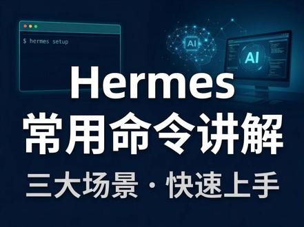 装好 Hermes 不会用?3个场景带你快速上手常用命令 很多人装好 Hermes 之后打开终端就懵了,这期视频结合3个实际场景,把最核心的命令过一遍。配置、对话、Skills全覆盖,学完基本够用了。
#HermesAgent #AI工具 #AI助手 #效率工具