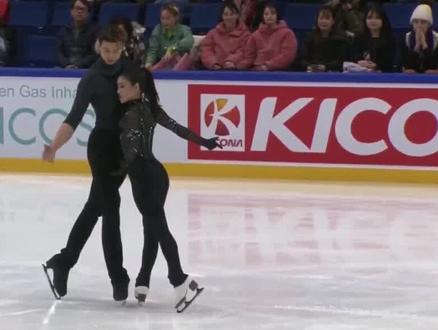 王诗玥&柳鑫宇 一周后再战芬兰,总得分165.20分。 #可爱的引擎马达 #花样滑冰
