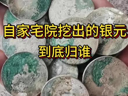 自家底下挖出的银元,到底归谁的???#银元 #古钱币 #万万没想到 #开眼界了 #科普一下