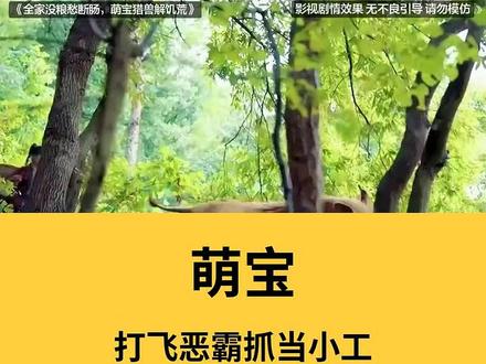 #山海剧场 #全家没粮愁断肠萌宝猎兽解饥荒 小女孩一拳打飞恶霸,反抓恶霸当卖肉小工!