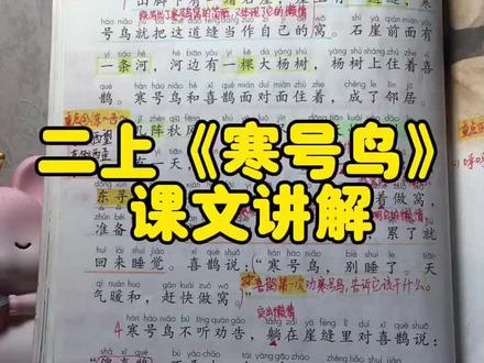 二上语文《寒号鸟》课文讲解,预习复习好帮手,一起学习吧!#关注我持续更新小学知识 #学霸秘籍 #寒号鸟 #预习课本 #语文知识分享