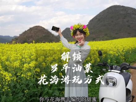 在这片花海中穿梭有多种游玩方式,可以坐观光电瓶车、骑游览自行车、坐驴车牛车马车、还有沙滩越野,还可以去客栈租电动车或者就开自己的汽车开进去你们会选哪一种?#20220222中国式浪漫 #罗平 #罗平油菜花 #春天看油菜花的好去处 #曲靖旅游 #蜂蜜