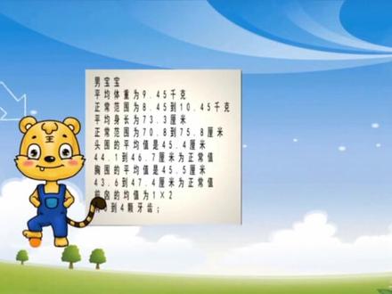 宝宝发育 10月龄宝宝的身体发育指标