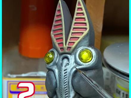 【丧钟重涂教程】巴尔坦星人P2 #奥特曼 #巴尔坦星人 #绘画 #万代 #模型 #手办 #高达 #玩具