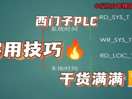 西门子PLC两种时间介绍#plc #电工 #工业自动化 #仪控白哥