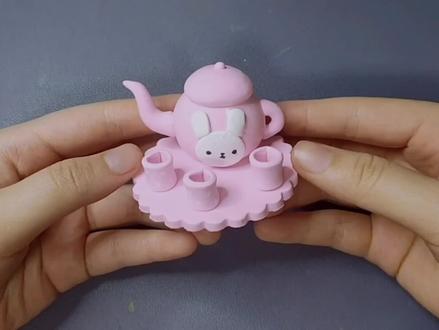 19小兔子茶壶#亲子教育#手工#手工黏土 #黏土#儿童 #儿童手工 #益智早教 #手工制作#粘土教程 @DOU+小助手 @抖音小助手