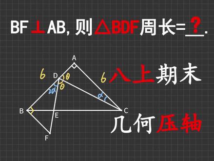 八上期末几何压轴,等腰直角三角形仍然是考查的重点! #初中数学 #数学思维 #每天学习一点点