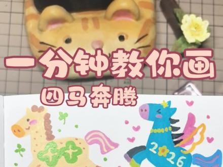 马年小马已就位✅
丙烯马克笔/42(四马奔腾)#马年小马已就位 #丙烯马克笔 #手绘 #简笔画 #画画教程