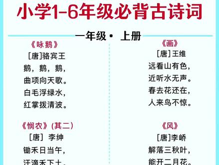 小学生#必背古诗词 有这一套就够了,他把小学课内、课外需要背诵的古诗都包含了,每天背一首,提高语言表达能力,增强理解能力#语文 #必背古诗