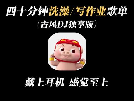 40分钟洗澡/写作业歌单 #音乐分享 #音乐合集 #dj #戴上耳机