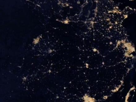 中国VS美国城市灯光夜景卫星。#中国