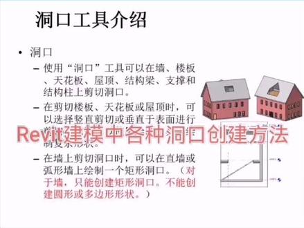 revit建模各种洞口的创建方法#@抖音小助手 #revit教程 #revit #bim