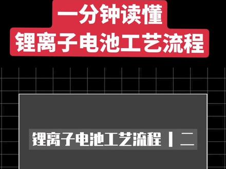 一分钟带大家读懂锂离子电池工艺流程#锂电池#锂电 #技术培训 #锂电池组装 #未来的行业趋势