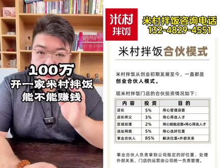 2026米村拌饭加盟费及加盟条件流程。
一、2025米村拌饭加盟费用明细
米村拌饭加盟费60000;开业综合服务费40000;保证金30000;培训费30000;设备费200000万;装修费100000;首次配货费用50000;
二、米村拌饭加盟费及加盟条件
1、年龄要求25-45周岁
2、志同道合
认同米村拌饭价值观、经营理念、品牌文化及愿景,对茶饮行业有强烈的热情,能够作为唯一事业发展并能够同品牌共同发展。
3、信用背书
无犯罪、失信记录
4、全职经营
每天不低于6小时,每月不低于130小时带店时间签约人亲自带店,1-2店签约人亲自管理,3店及以上签约人需组建专业管理团队负责门店管理
5、学历背景
大专及以上学历优先
6、资源要求
拥有当地丰富的商业资源,拥有良好的当地从商、餐饮经验者优先
7、资金要求
单店合作需51万及以上流动资金验资证明或其他资产证明;多店合作需200万及以上流动资金验资证明或其他资产证明。
8、经验要求
单店合作:拥有1年以上餐饮行业直接运营及管理经验;
多店合作·拥有2年以上同时三家餐饮门店以上百接运营管理经验
三、米村拌饭加盟流程
1、品牌咨询;2、提交申请;3、资料初审;4、线下面试;5、视频复试;6、选址审核;7、加盟签约;8、店铺准备;#米村拌饭