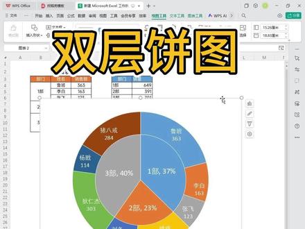 WPS制作双层饼图!