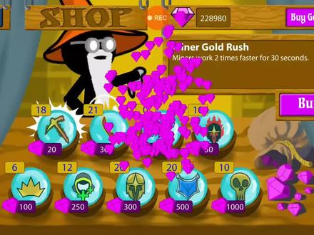 安卓版火柴人战争:无限宝石购物 虐怪 有点爽快