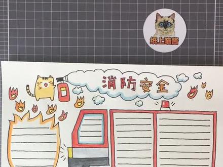 消防题材手抄报来啦,赶快收藏!@抖音小助手