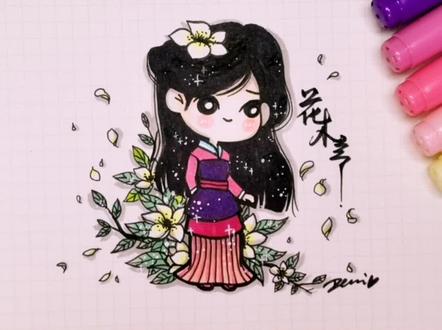 #手绘 #古风 花木兰~@抖音小助手