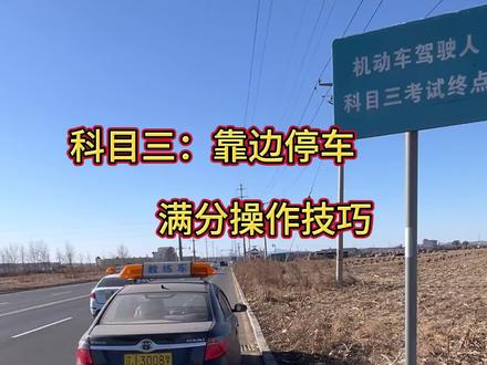 科目三靠边停车满分动作#科目三