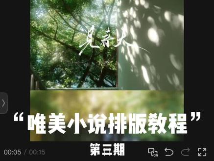 “唯美小说排版”第三期来啦,你学会了吗#小说剪辑 #见春天#手机剪辑教学#唯美小说排版#见春天不见故人(ib:小曹教剪辑)(开头ib:树鱼)人物素材:🍠烂尾a