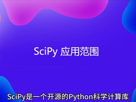 SciPy 应用范围