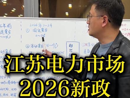 江苏电力市场-2026新政-详细解读 #江苏电力 #电力交易 #江苏售电 #售电 #干货