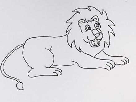 狮子跟老虎谁才是森林之王?#画画 #简笔画 #狮子 @抖音小助手