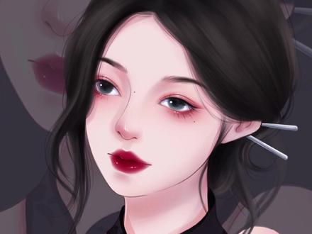 自此山水不相逢#手绘头像 #ipad绘画 #旗袍 #歌曲情结