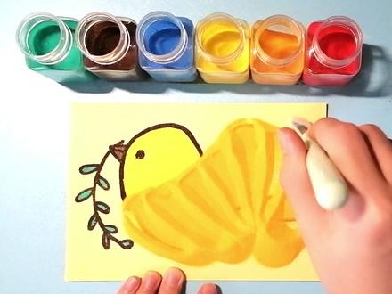 【彩沙简笔画】阿树阿上两只黄鹂鸟,阿嘻阿嘻哈哈在笑它...... #儿童画教程 #手绘 #创意美术 #想画就画