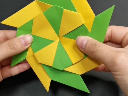 网红八角飞镖必须给孩子折一个,又可以在孩子面前酷3秒了,哈哈哈#亲子手工 #儿童手工 #创意手工 #飞镖折纸