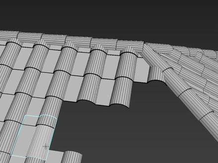 在建模古建时,一定要知道这个制作瓦片的技巧!#3dmax #3dmax建模