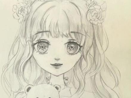 脸部比例画法,一个美少女的绘制#绘画教程 #零基础学画画 #画画